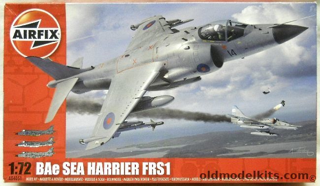 Airfix 1/72 BAe Sea Harrier FRS1 - No.899 NAS HMS Hermes Falklands Campaign May/June 1982 / 700A Flight FAA RNAS Yeovilton UK 1979 / No. 801 NAS FAA RNAS Yeovilton 1988, A04051 plastic model kit